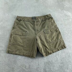 Eddie Bauer Mens Cargo Shorts Size 40 Green 100% Cotton 3665
